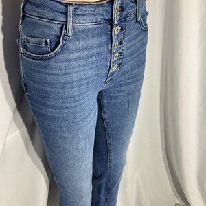 Pilcro and the Letterpress Anthropologie Sz 25 High Rise Skinny Bootcut Split He